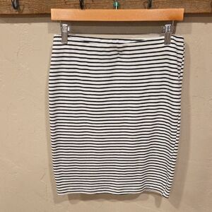 SO Black and White Striped Pencil Skirt Size L
